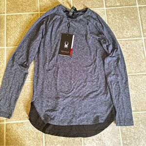 Spyder Men's Heathered Gray Long Sleeve Tee